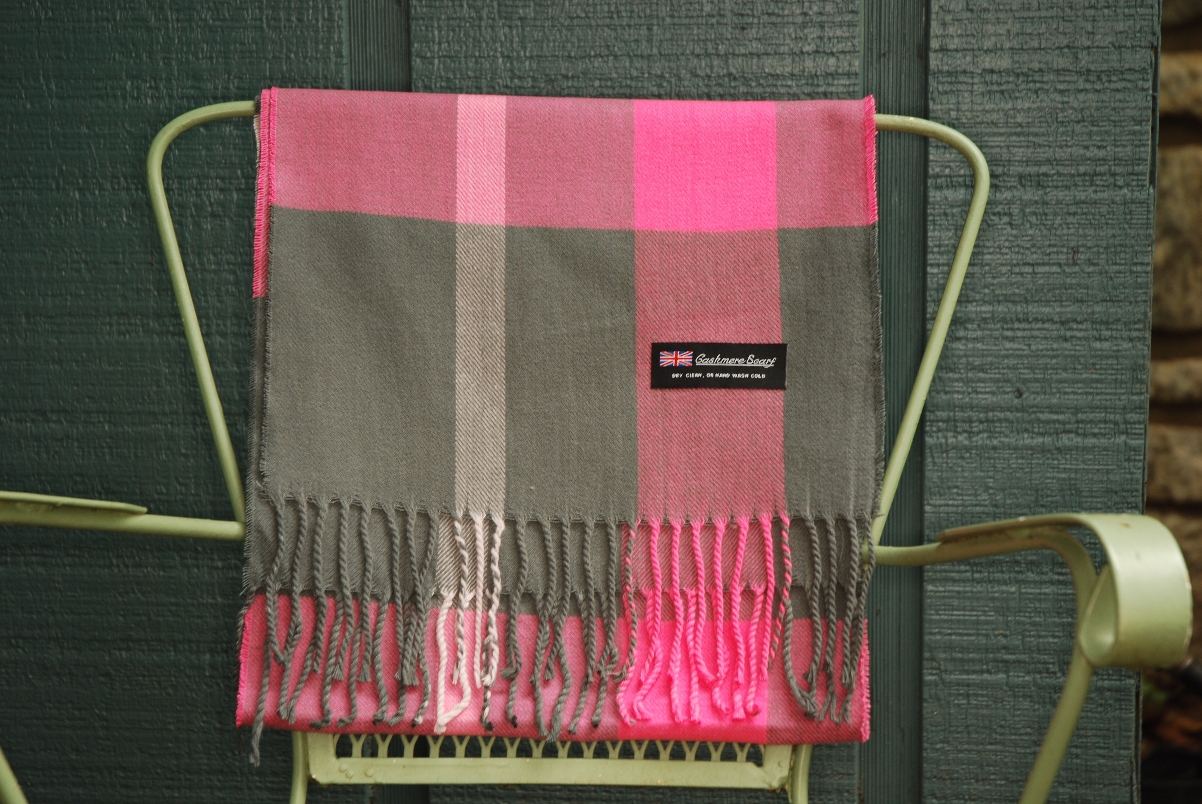 Ultra Soft Pink & Grey Scarf